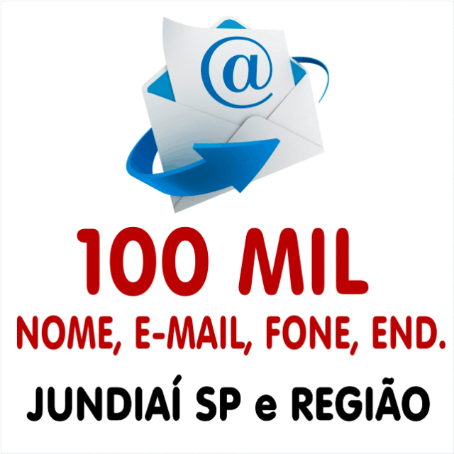 Banco de Dados com Emails Regiao Jundiai SP 100 Mil