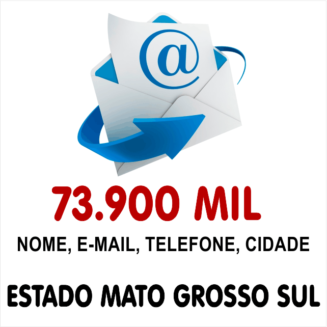 Lista de Emails Validos Estado de Mato Grosso do Sul