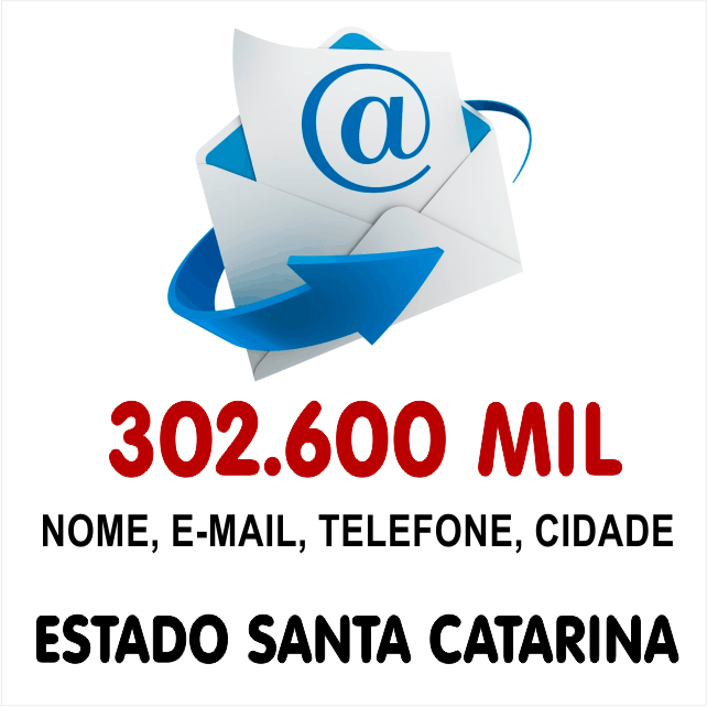Lista de Emails Validos Estado de Santa Catarina
