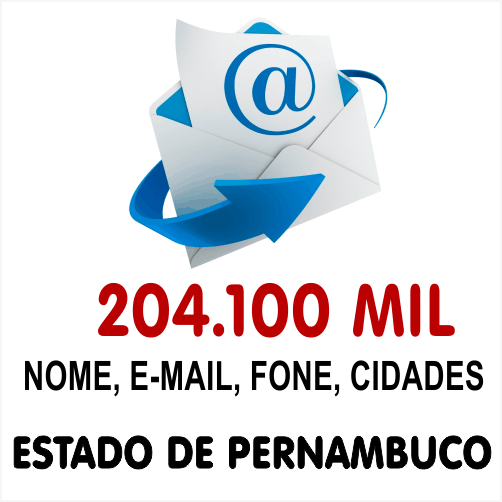 Lista de Emails Validos Estado de Pernambuco